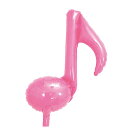 【スティックバルーンお得パック】【5本入り】音符バルーン ミニSHP ミュージックトーン IPピンクTKR54911