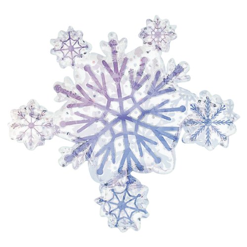 クリスマスバルーン【お得バルーンパック】クラスタープリズマティックスノーフレイク【5枚1パック】ANG08052【メール便OK】