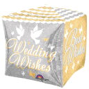 結婚式 飾り付け 【アルミバルーン】キューブズ シマーリングウェディングウィッシーズ1枚ang28779【メール便OK】