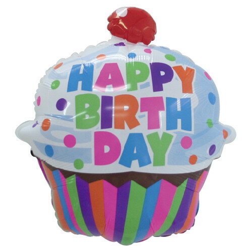 【お得バルーンパック】31インチ マイティーバースデーカップケーキ 【5枚1パック】BLT85895【メール便OK】