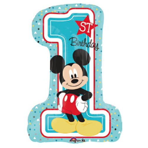 【お得バルーンパック】AGLSHP ミッキー1stバースデー ANG34343【5枚1パック】