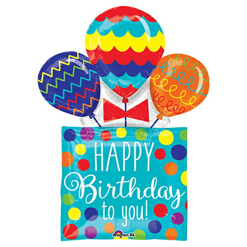 【お得バルーンパック】AG LSHP HBDプレゼンツ&バルーンズ ANG35149【5枚1パック】【メール便OK】