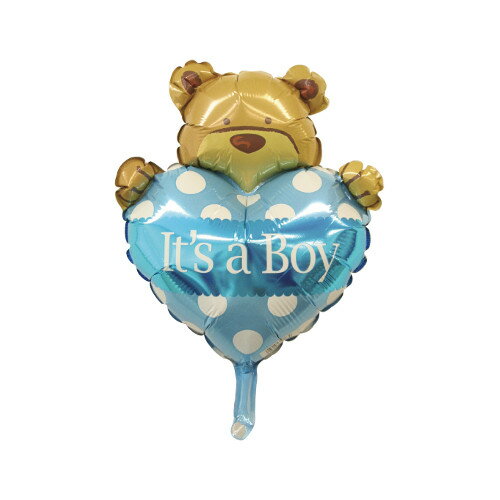 【スティックバルーンお得パック】【10本入り】14” ビックハートベアボーイ