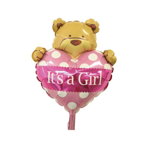 【スティックバルーンお得パック】【10本入り】14” ビックハートベアガール