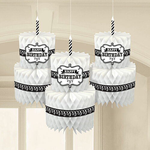 【誕生日 パーティー 飾り】PGハニカムケーキデコレーション ティッシュ&ペーパー チョークボードバースデー PG291671