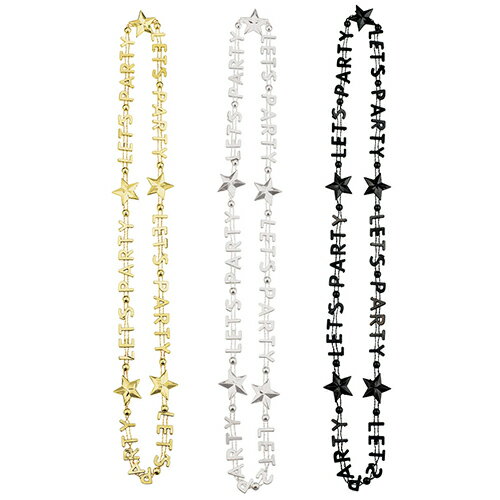 【誕生日 パーティー 飾り】PGビアードネックレス レッツパーティーB/S/G PG397484