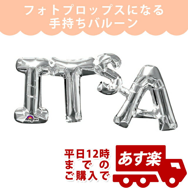 1歳 誕生日 飾り付け AGレターフレーズ イッツアシルバー【ANG33107】【メール便OK】