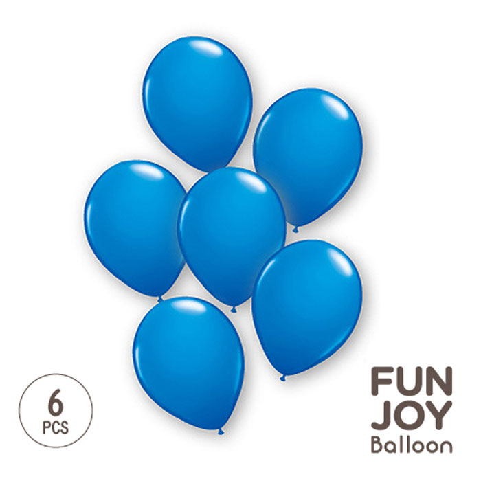 FUNJOY Balloon 25cm丸型ブルー6枚入 1パックFJB24793