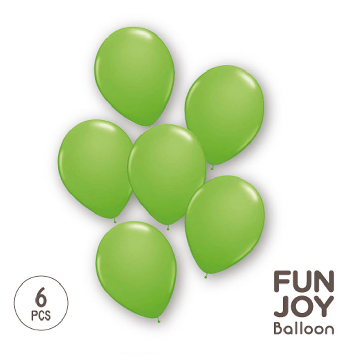 【ハロウィングッズ】FUNJOY Balloon 25cm丸型キウイライム6枚入 1パック【FJB24273】