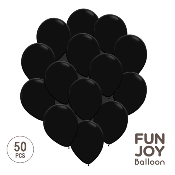 【ハロウィングッズ】FUNJOY Balloon 25cm丸型ブラック50枚入 1パックFJB25278