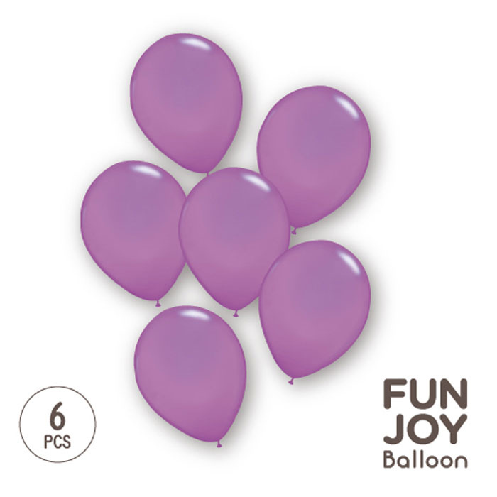 【ハロウィングッズ】FUNJOY Balloon 25cm丸型ライラック6枚入 1パック【FJB24274】