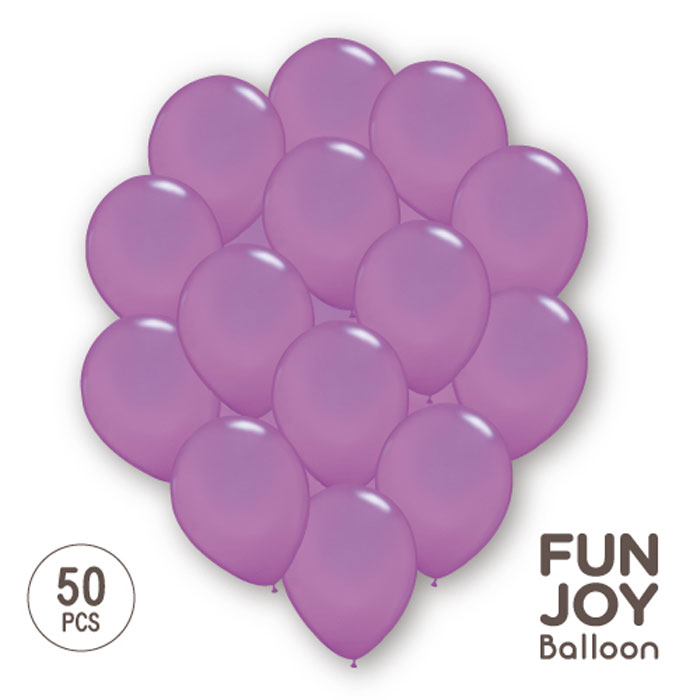 【ハロウィングッズ】FUNJOY Balloon 25cm丸型ライラック50枚入　1パック　FJB25280
