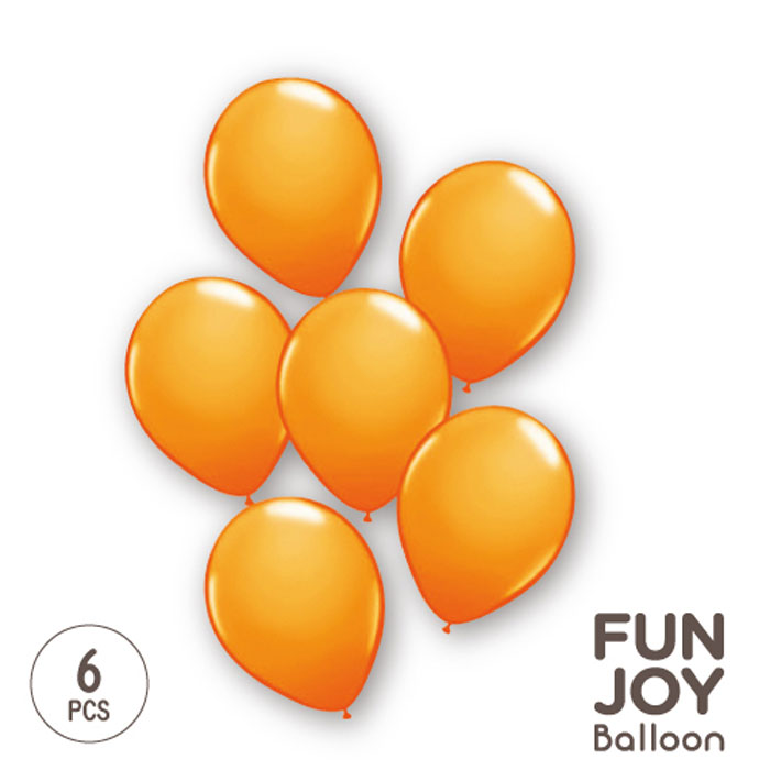 【ハロウィングッズ】FUNJOY Balloon 25cm丸型オレンジ6枚入 1パック FJB25285