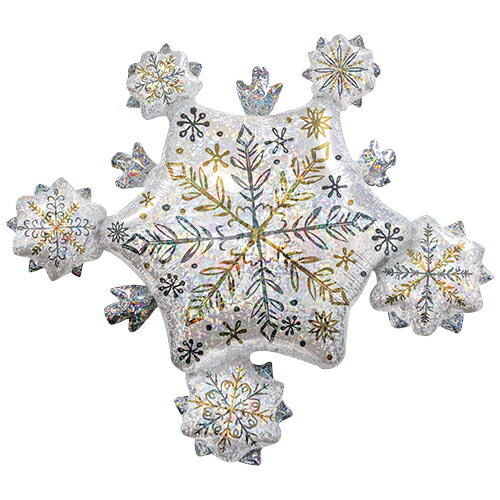 【クリスマスツリーバルーン】雪の結晶　雪AG L-SHP シャイニングスノークラスター ANG38837
