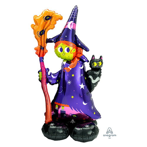 ハロウィン 巨大 バルーン 高さ139センチ以上、空気で自立!AGエアルーンズラージ スケアリーウィッチ 魔女 ハロウィーン ANG42418