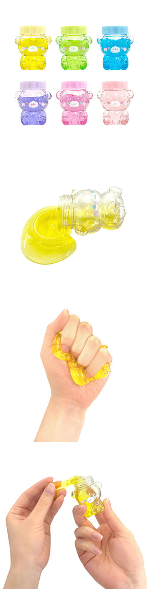 バルーンとPartyのイベントシティの【景品　配り　縁日　祭り】そばかわ。くま　クリアスライム粘土　24個 【景品 玩具 オモチャ おもちゃ 縁日 お祭り マジック 手品 イベント お子様ランチ ランチ景品】｜アングル2