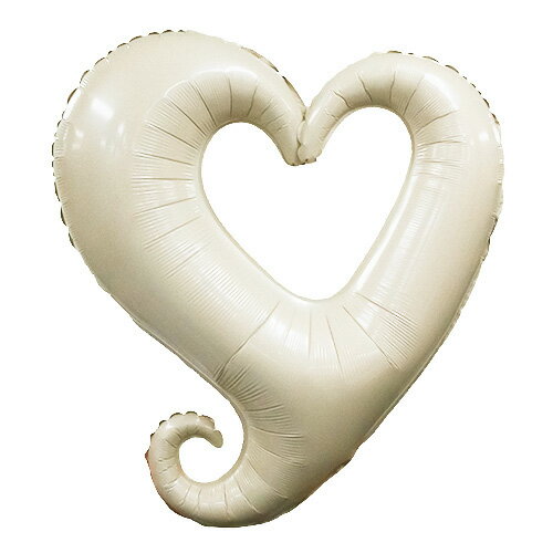 【お得バルーンパック】3BLT37インチ チェーンオブハート エクルベージュ 【5枚1パック】【メール便OK】