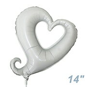 【スティックバルーンお得パック】【10本入り】BLT14インチ ミニチェーンオブハート ローズグレー