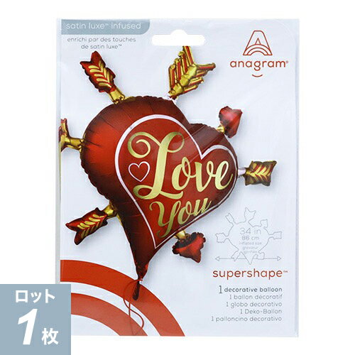【プロポーズバルーン】【バレンタインバルーン】P-AG LSHP サテンインフューズドラブアローズ 1枚