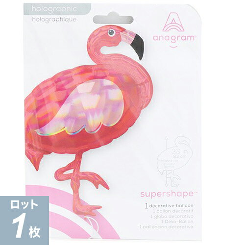 【アルミバルーン 1枚】P-AG L-SHP P-AG L-SHP イリディセントピンクフラミンゴ 風船 動物 アニマル 1枚入り【メール便OK】