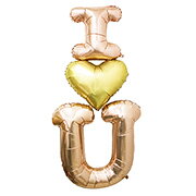 【プロポーズ バレンタイン アルミバルーン サプライズ】BLT LSHP スペシャルデリバリー ローズゴールド アイハートユー アイラブユーハート 1枚【メール...