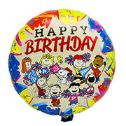 Rakuten - 【長期浮遊タイプ】【アルミ風船】スヌーピー　誕生日　アイブレックスバルーン　14インチ　PEANUTS　バースデーパーティー 　PEANUTS　ゴールドスワールズ 　5枚