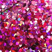 内容量：300g ピンク、ラベンダー、マゼンタの3色がミックスされた、ハート型グリッターです。 カラフルで可愛らしい色合いが特徴です。 水ヨーヨー風船に入れると、中でキラキラと輝き、とても可愛い仕上がりになります。 バルーンアレンジやイベン...