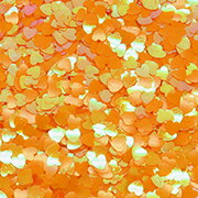 結婚式 飾り付け 【誕生日　パーティー　飾り】紙吹雪　グリッターコンフェッティ　3mmハートオレンジ ..