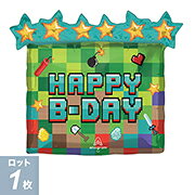 Rakuten - あす楽12時！ 【アルミ風船　バルーン】PP-AG L-SHP ピクセルパーティー 1枚【P-ANG39056】【メール便OK】