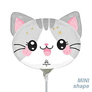 【スティックバルーンお得パック】【10本入り】【スティックバルーン　風船　景品　配り】猫　ねこ　ネコ　AGミニSHP カワイイ キティ ANG47919 10本入り