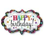あす楽12時! 【アルミ風船 バルーン】P-AG LSHP ハッピーバースデーマーキー1枚【P-ANG24472】【メール便OK】