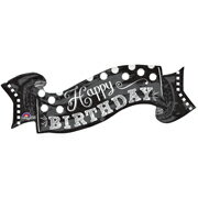 あす楽12時! 【アルミ風船 バルーン】P-AGL-SHP ブラック&ホワイトチョークボード1枚【p-ang30931】【メール便OK】