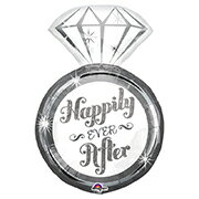 あす楽12時! 【アルミ風船 バルーン】P-AG LSHP ハピリーエバーアフターリング1枚【P-ANG34458】【メール便OK】