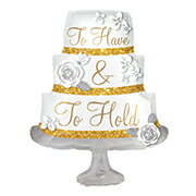 あす楽12時! 【アルミ風船 バルーン】P-AGLSHP トゥハブ&トゥホールドケーキ1枚【P-ANG37998】【メール便OK】