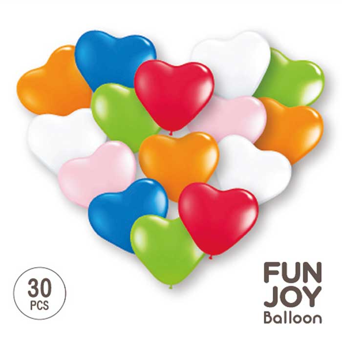 【バレンタイン】FUNJOY Balloon 28cmハート型スペシャルアソート30枚入 FJB23106