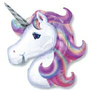 あす楽12時! 【アルミ風船 バルーン】P-AG LSHP パステルユニコーン1枚【P-ANG09900】【メール便OK】