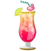 あす楽12時! 【アルミ風船 バルーン】 P-AG LSHP レッツフラミングルトロピカルドリンク 1枚【P-ANG37115】【メール便OK】