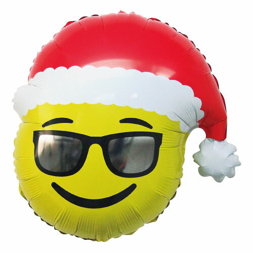 クリスマスバルーン【お得バルーンパック】BLT ミドルSHP エモジサンタ【5枚1パック】BLT35613【メール便OK】