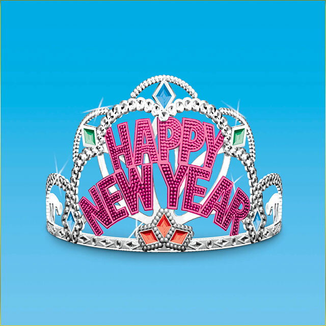 あす楽12時! ハッピーニューイヤープリンセスティアラ1個 パーティー クリスマス デコレーション 飾り付け 装飾 【pg252033】