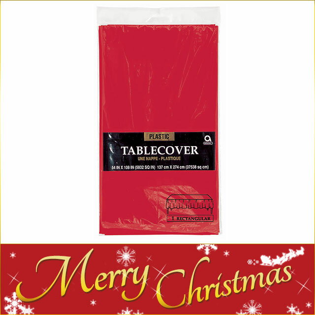 あす楽12時! プラスチックテーブルカバー アップルレッド1個 パーティー クリスマス デコレーション 飾り付け 装飾 【pg77015.40】