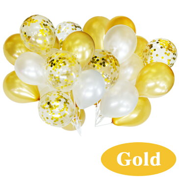 再入荷 風船30個セット 25cmバルーン 飾りつけ お誕生日 デコレーション コンフェッティ入りゴールド シルバー 2色 店舗装飾 バースデー ウェディング ゴム風船 イベント ディスプレイ 金色 銀色 ショップ買い回り