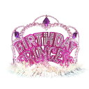 バースデー プリンセス ティアラ ピンク プラスチック製 お誕生日会 ファーストバースデー かわいい キッズ 女の子 かんむり ヘッド アクセサリー