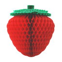 ストロベリー Lサイズ 日本製 28.5×26cm ビッグサイズ ハニカム紙製品 食品サンプル POP イチゴ フルーツ 店舗装飾 飾り付け 【4点までネコポスOK】