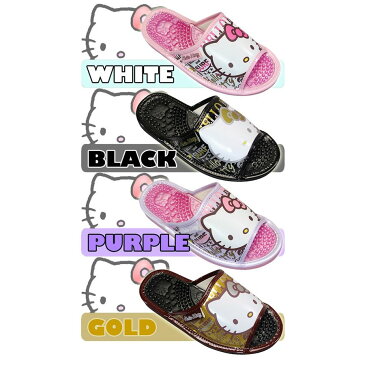 サンリオ SANRIO ハローキティ 健康サンダル SA4154 ホワイト・ブラック・パープル・ゴールド レディース 健康サンダル 屋内シューズ 履きやすい靴 合成皮革 HELLO KITTY SA-4154 キティちゃんのサンダル