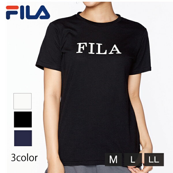 楽天パーティハウス楽天市場店レディース FILA フィラ Tシャツ 半袖 天竺 スポーツ 吸水速乾 日焼け対策 ドライ 軽量 1個までメール便可