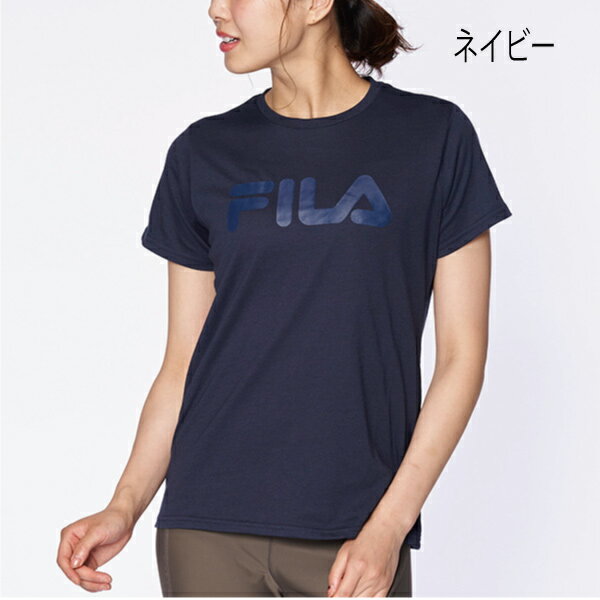 [期間限定クーポン]20%OFF レディース FILA フィラ Tシャツ 半袖 吸水速乾 軽量 スポーツ 日焼け対策 UV遮蔽率90%以上 1個までメール便可