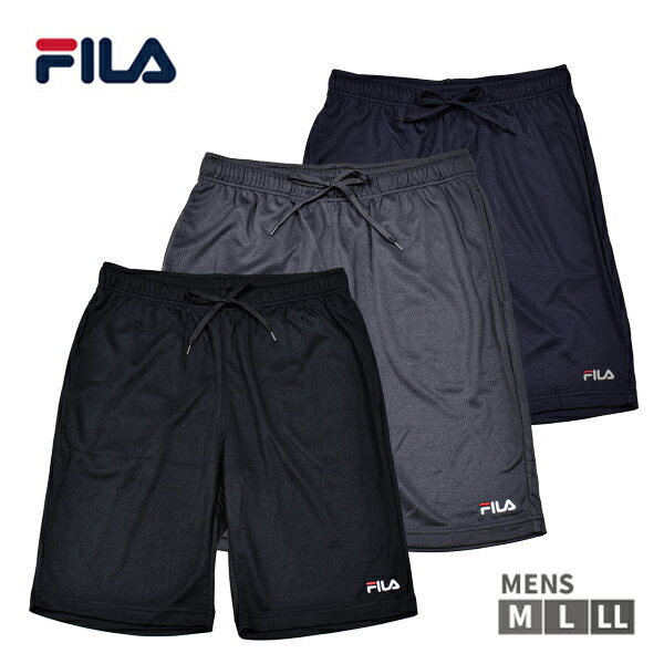 FILA (フィラ) メンズ 保湿 冷感 ハーフパンツ ストレッチ UVカット 春 夏 秋 M L LL 1点までメール便可