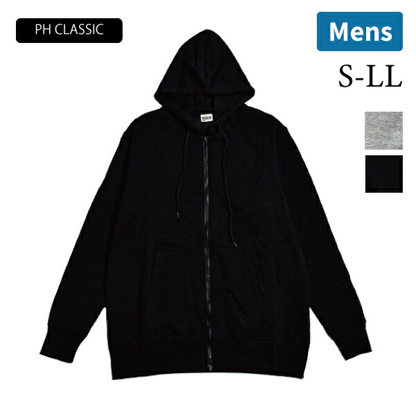 紳士 メンズ パーカー PHCLASSIC ジャケット ジャガード WARM 羽織 フルジップ 春 秋 S-LL シンプル モノトーン カジュアル S-LL