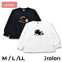 レディース どうぶつ柄 長袖 Tシャツ カットソー ZOOZOOZOO 1点までメール便可 かわいい ゆるキャラ プリントTシャツ 白 黒 あらいぐま