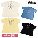 婦人 レディース トップス ディズニー Disney ミッキー M L かわいい キャラクター 半袖 オーバーサイズ ったり カジュアル 1個までメール便可